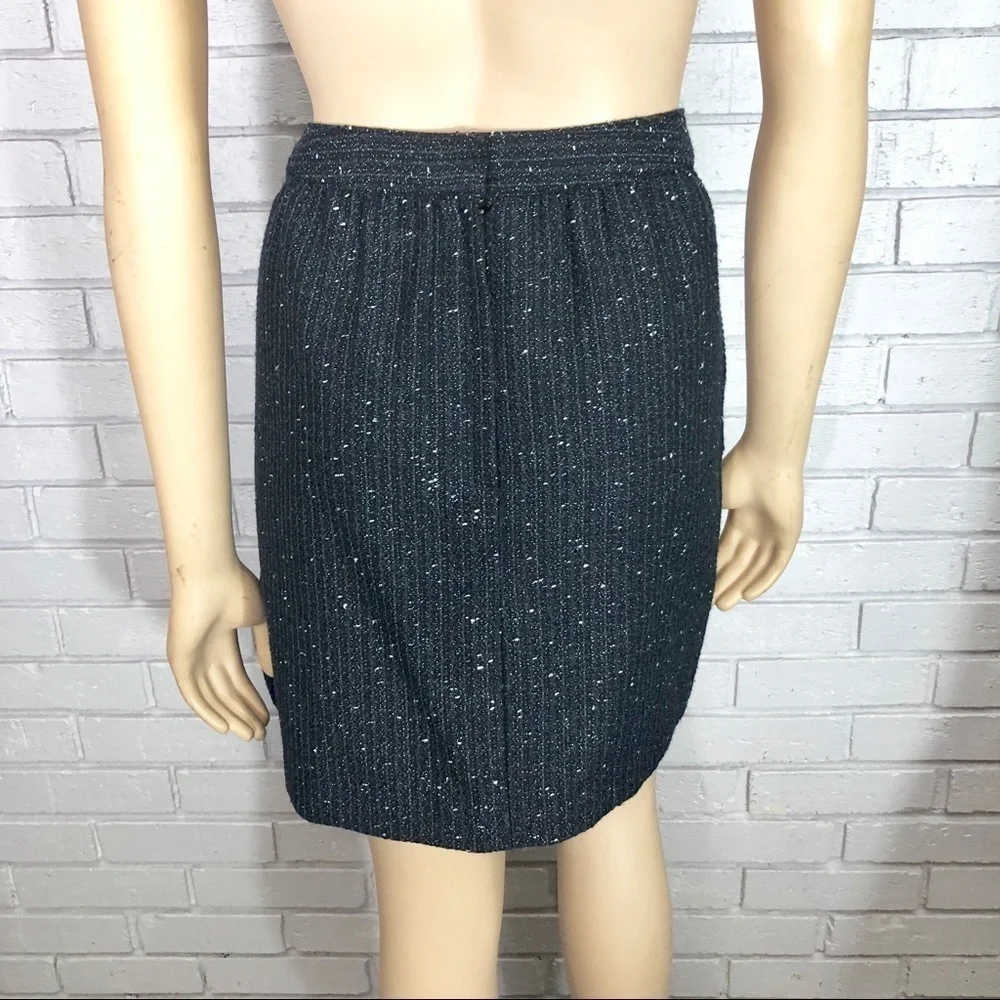 Ann Taylor Loft Women’s Navy Sparkle‎ Skirt - Picture 6 of 8